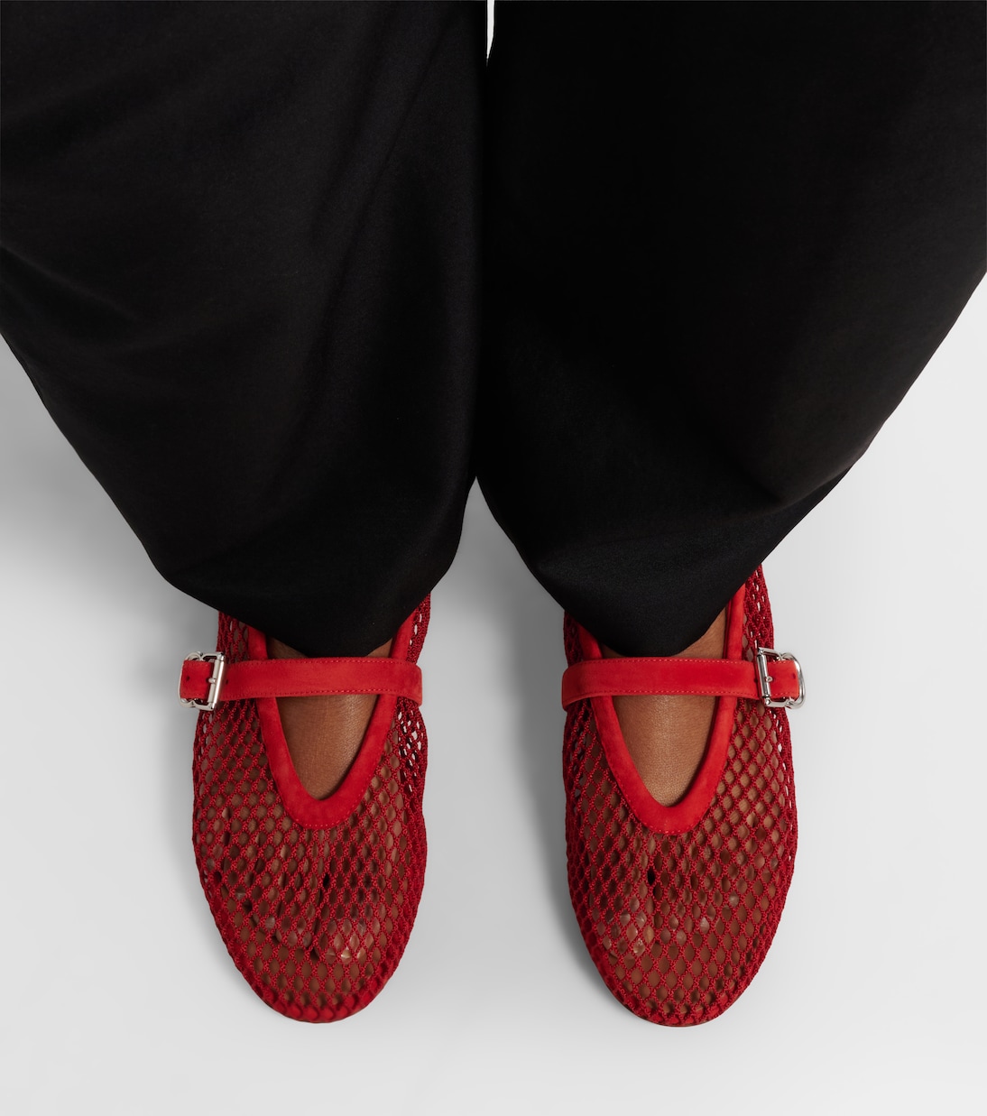 Ballerine a rete con pelle | Alaïa