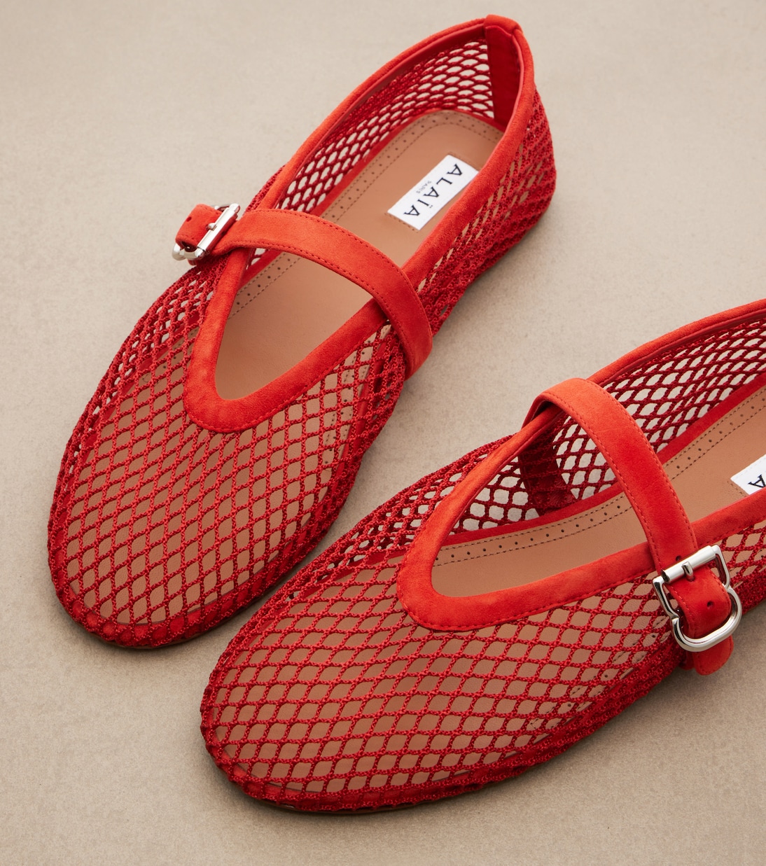 Ballerine a rete con pelle | Alaïa