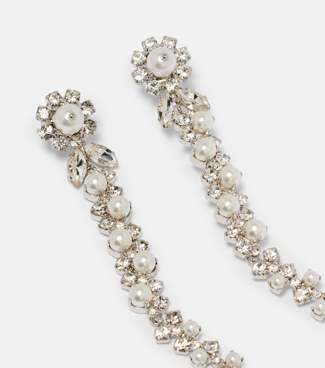 Embellished faux pearl drop earrings | Simone Rocha