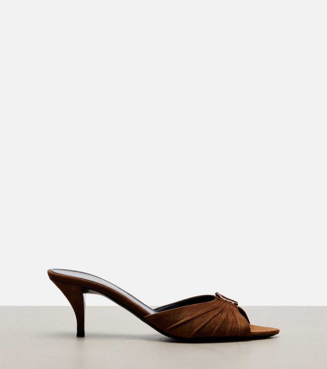 Mules Babylone Cassandre en daim | Saint Laurent