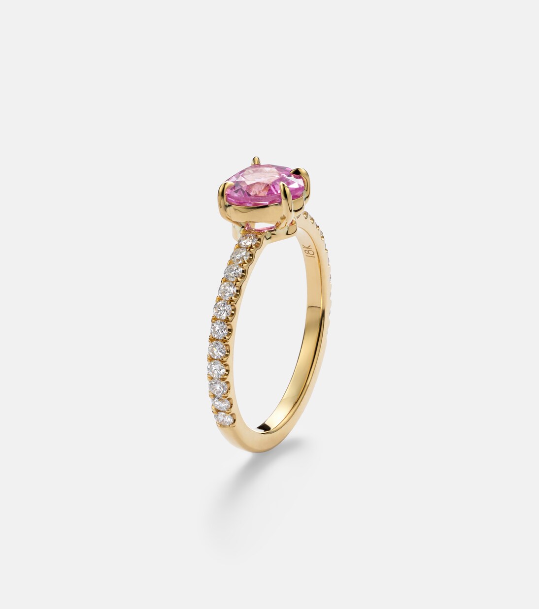 خاتم من الذهب عيار 18 قيراط مرصّع بالياقوت والألماس  | Anita Ko