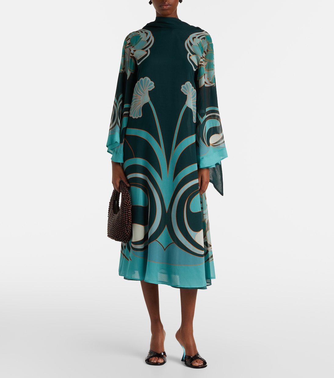 Midikleid Magnifico aus Seiden-Twill | La DoubleJ