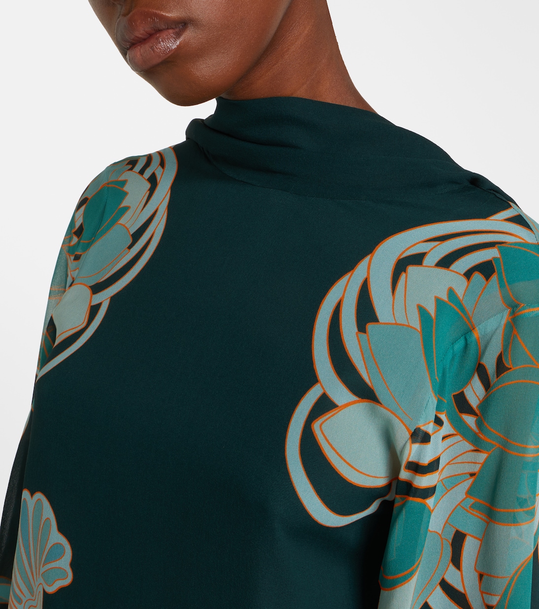 Midikleid Magnifico aus Seiden-Twill | La DoubleJ