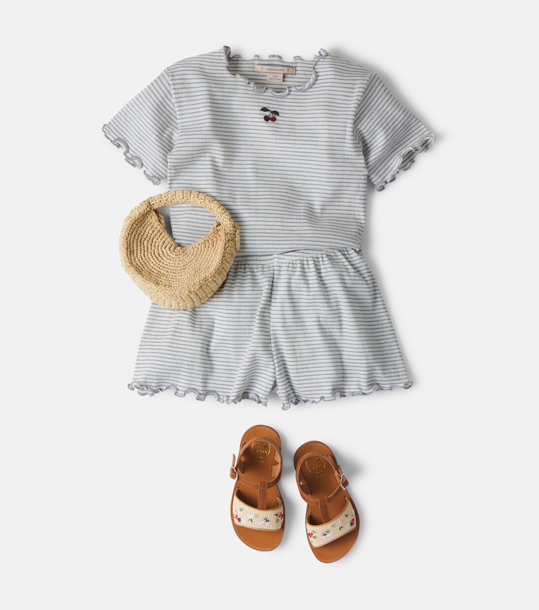 Roli striped cotton-blend T-shirt and shorts set | Konges Sløjd