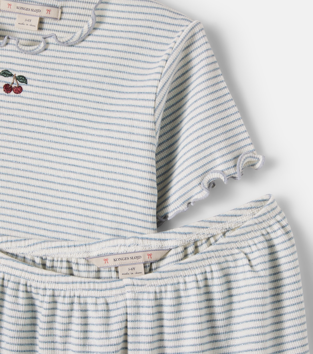 Roli striped cotton-blend T-shirt and shorts set | Konges Sløjd