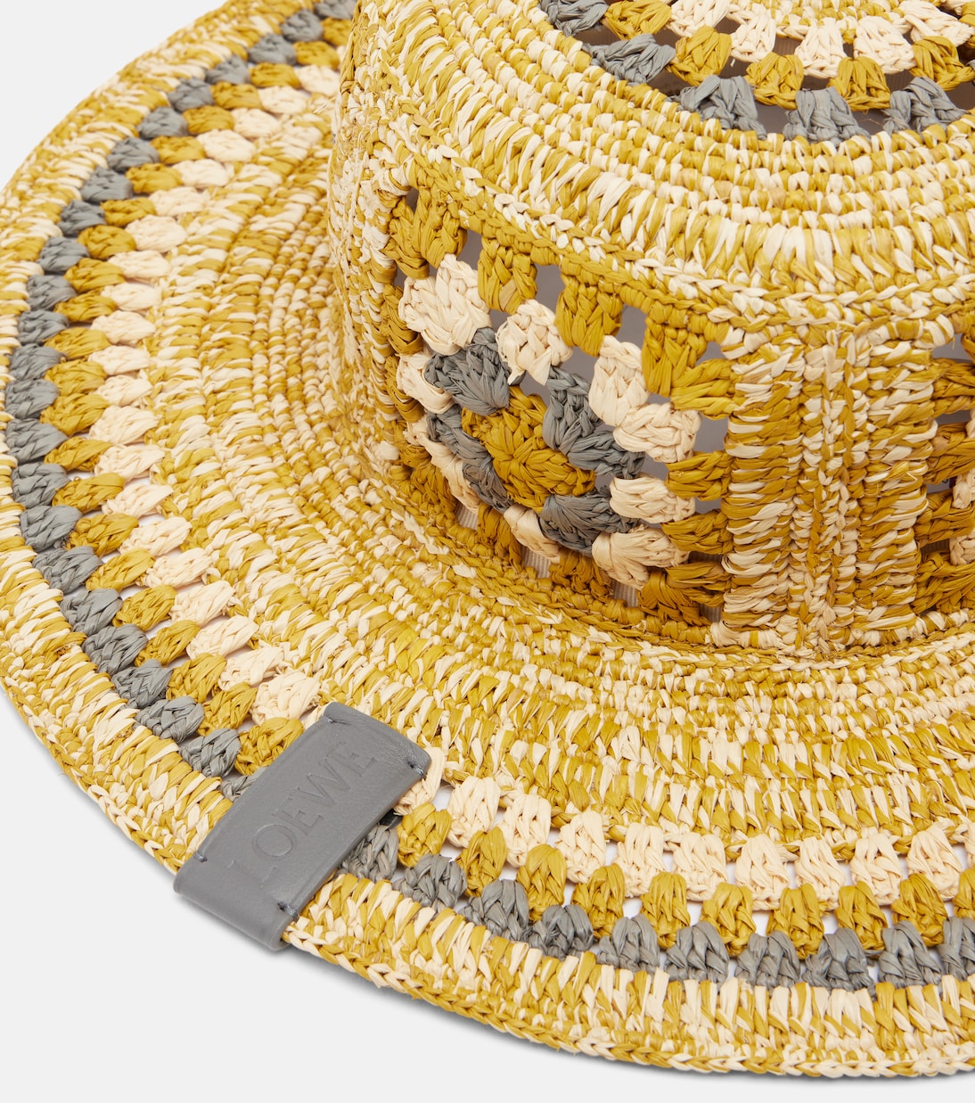 Paula's Ibiza crochet raffia bucket hat | Loewe