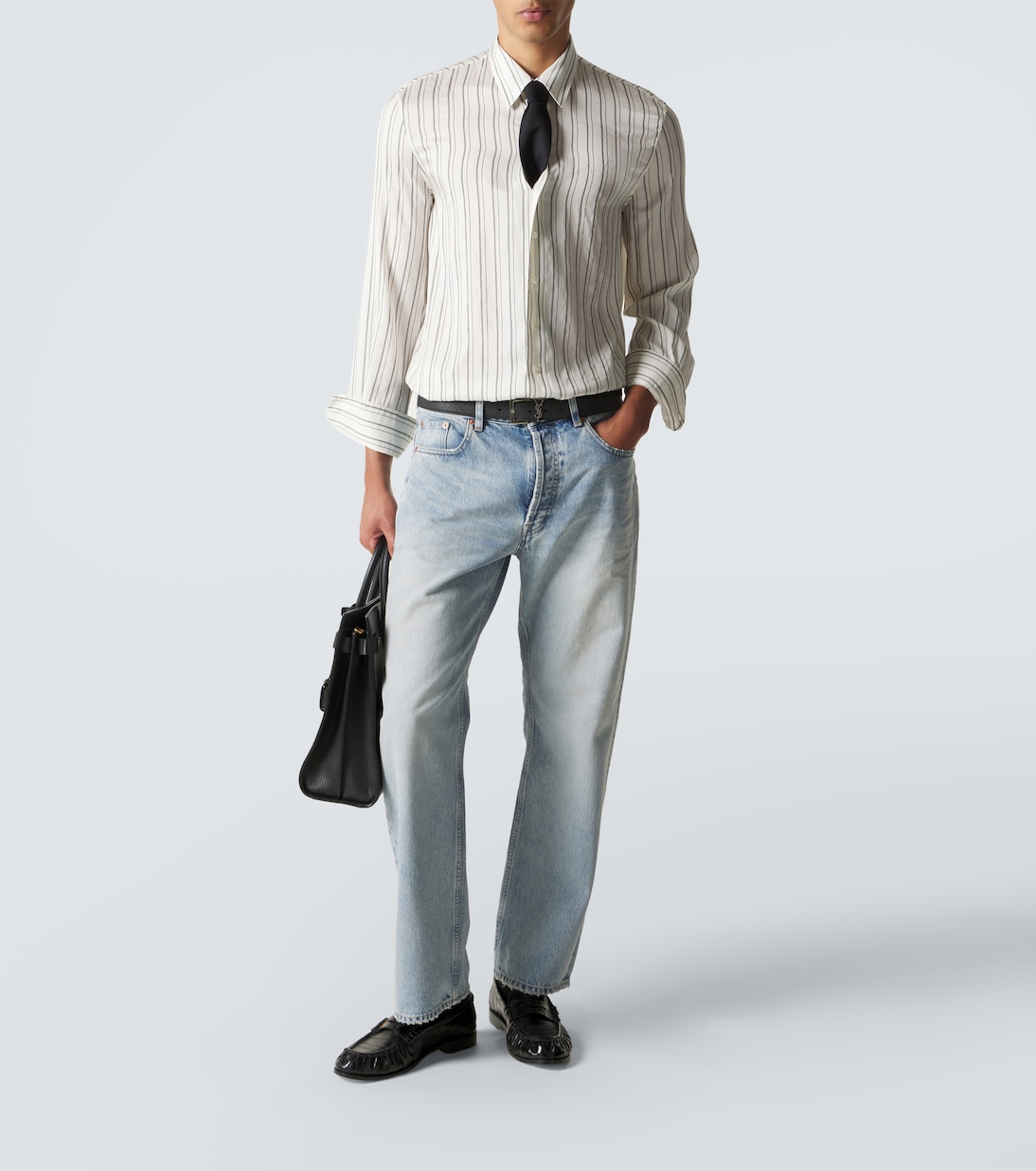 Striped silk shirt | Saint Laurent