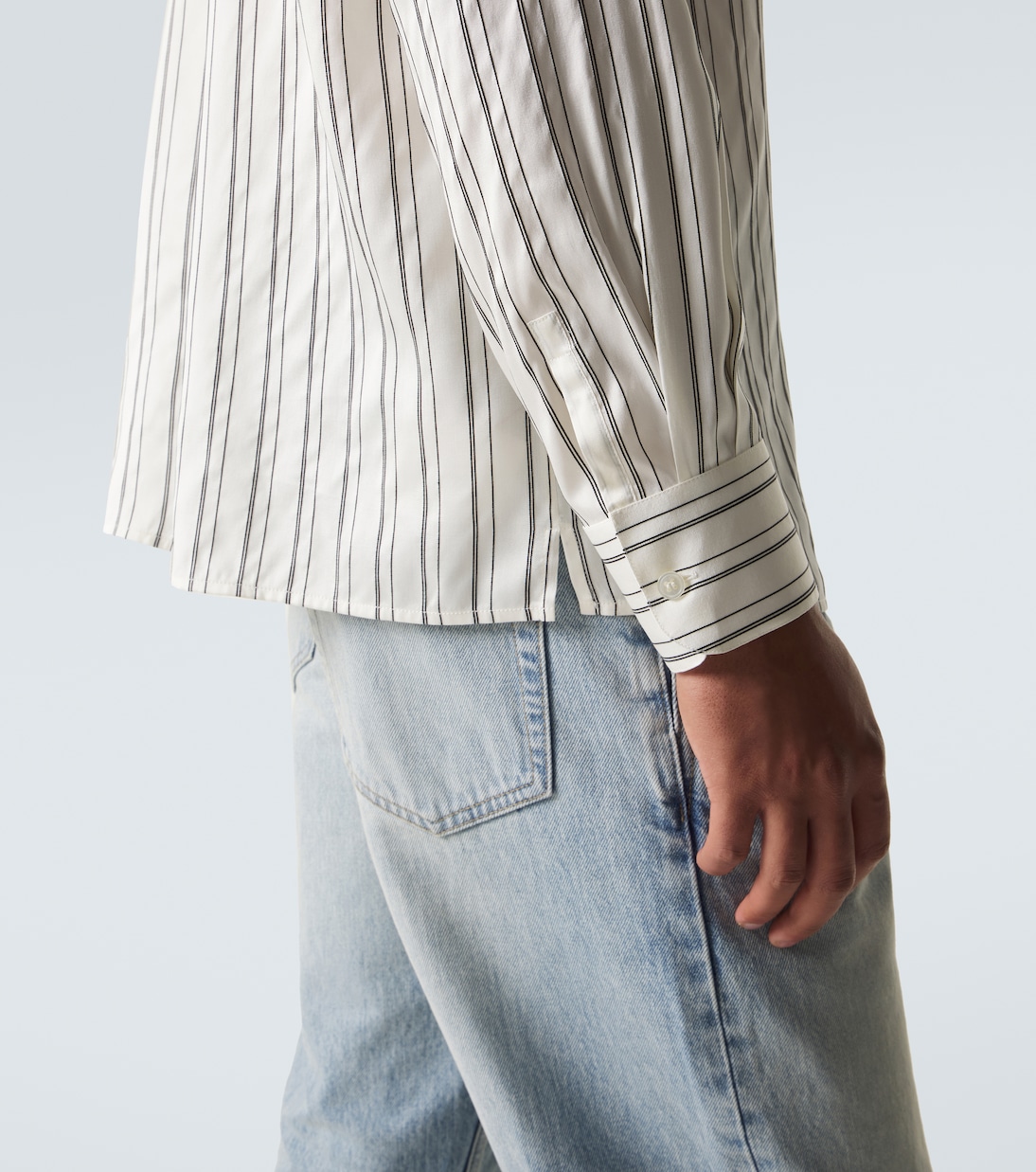 Striped silk shirt | Saint Laurent
