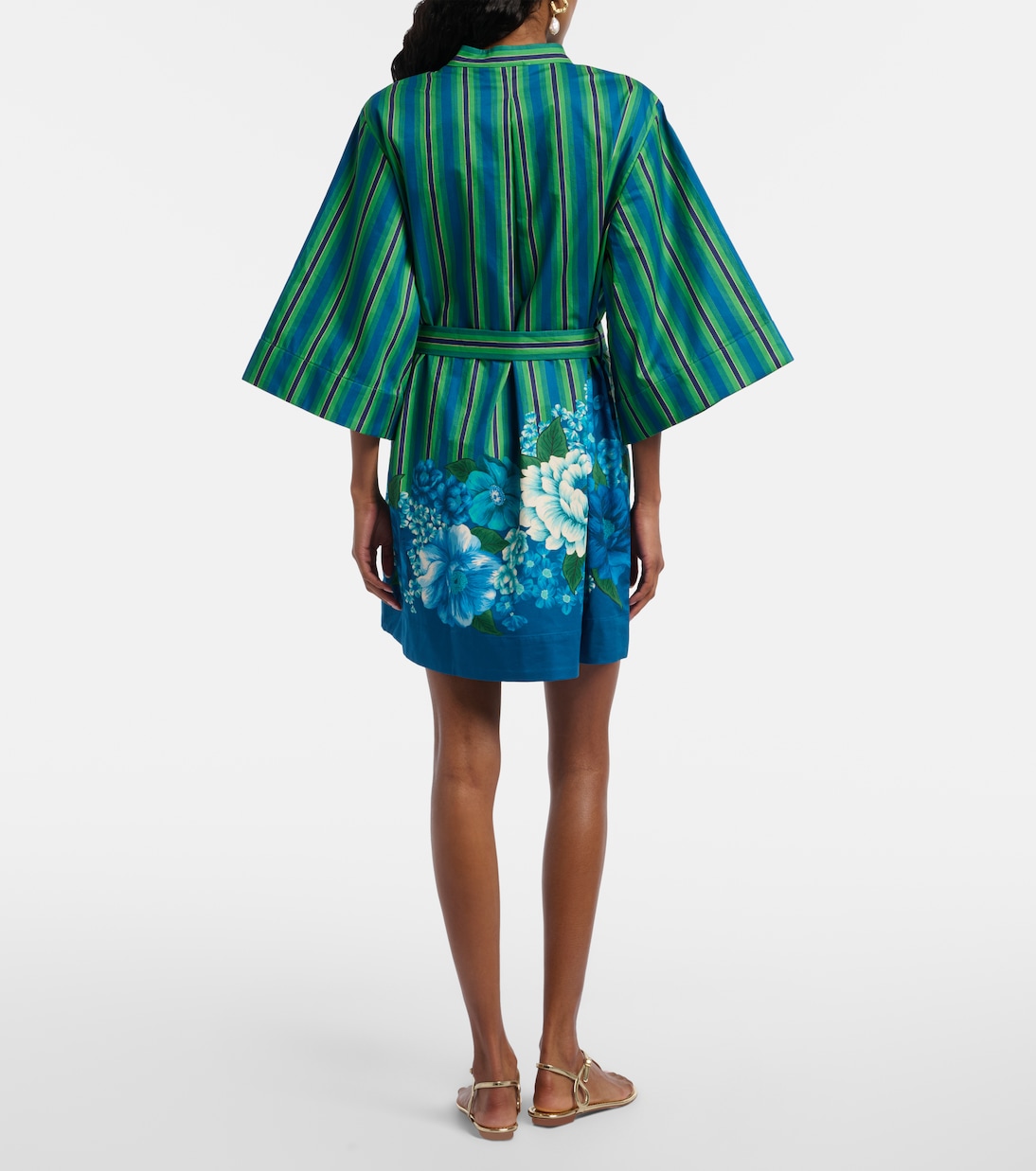 Margo 벨티드 프린트 코튼 셔츠 드레스 | Alémais