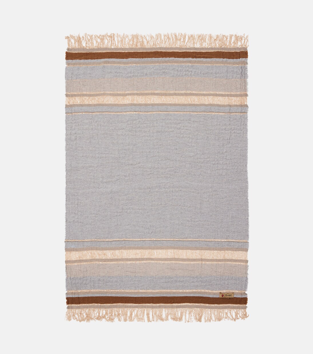 Xoroi striped jute and wool-blend throw | The House of Lyria