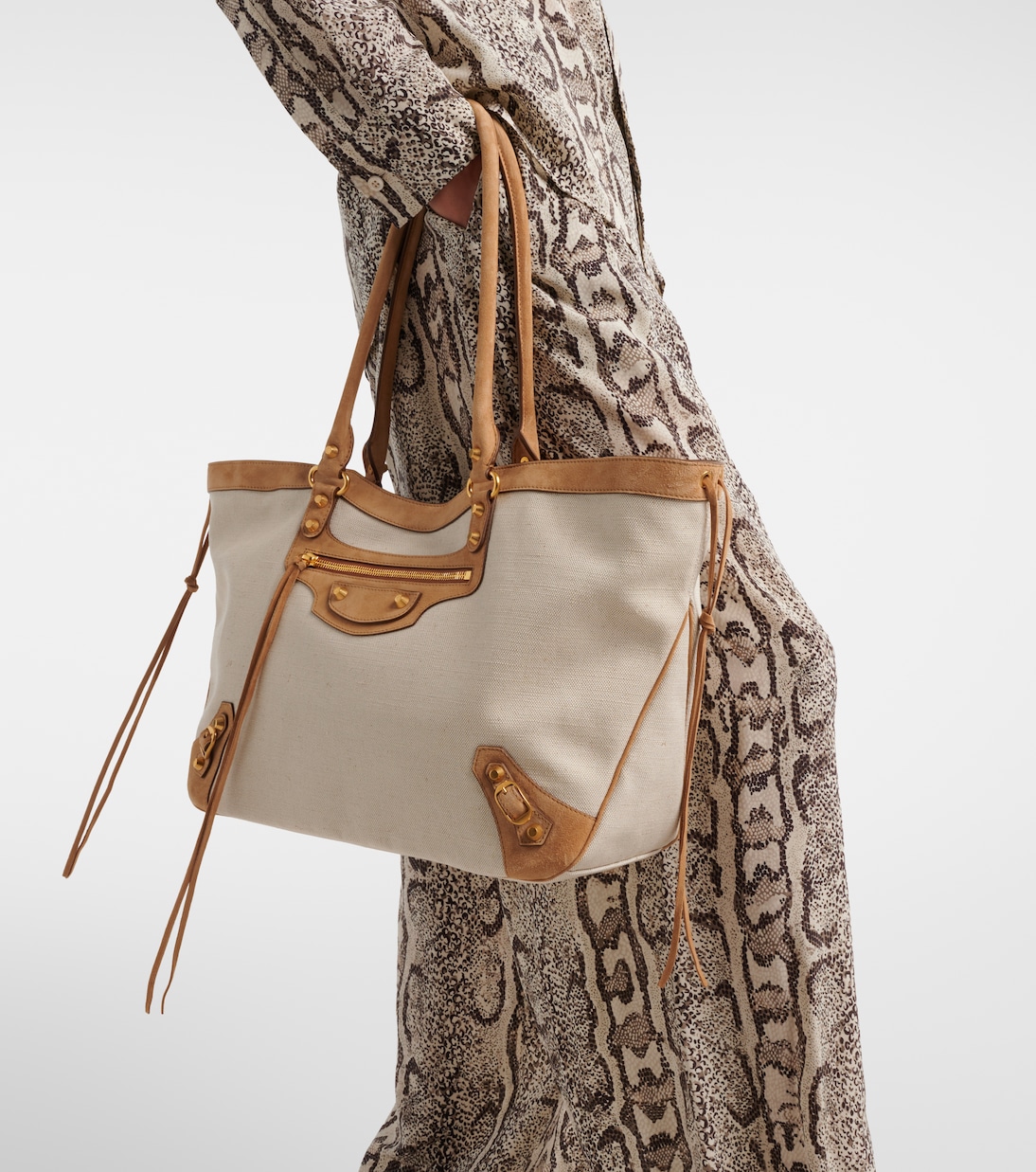 Le City Beach Medium canvas tote bag | Balenciaga