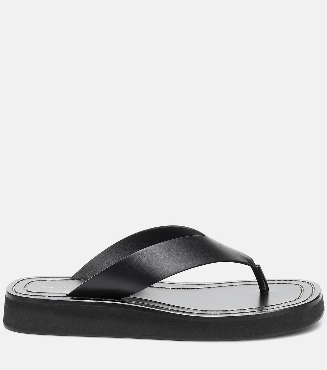 Ginza leather platform slides | The Row