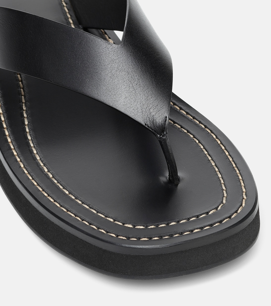 Ginza leather platform slides | The Row