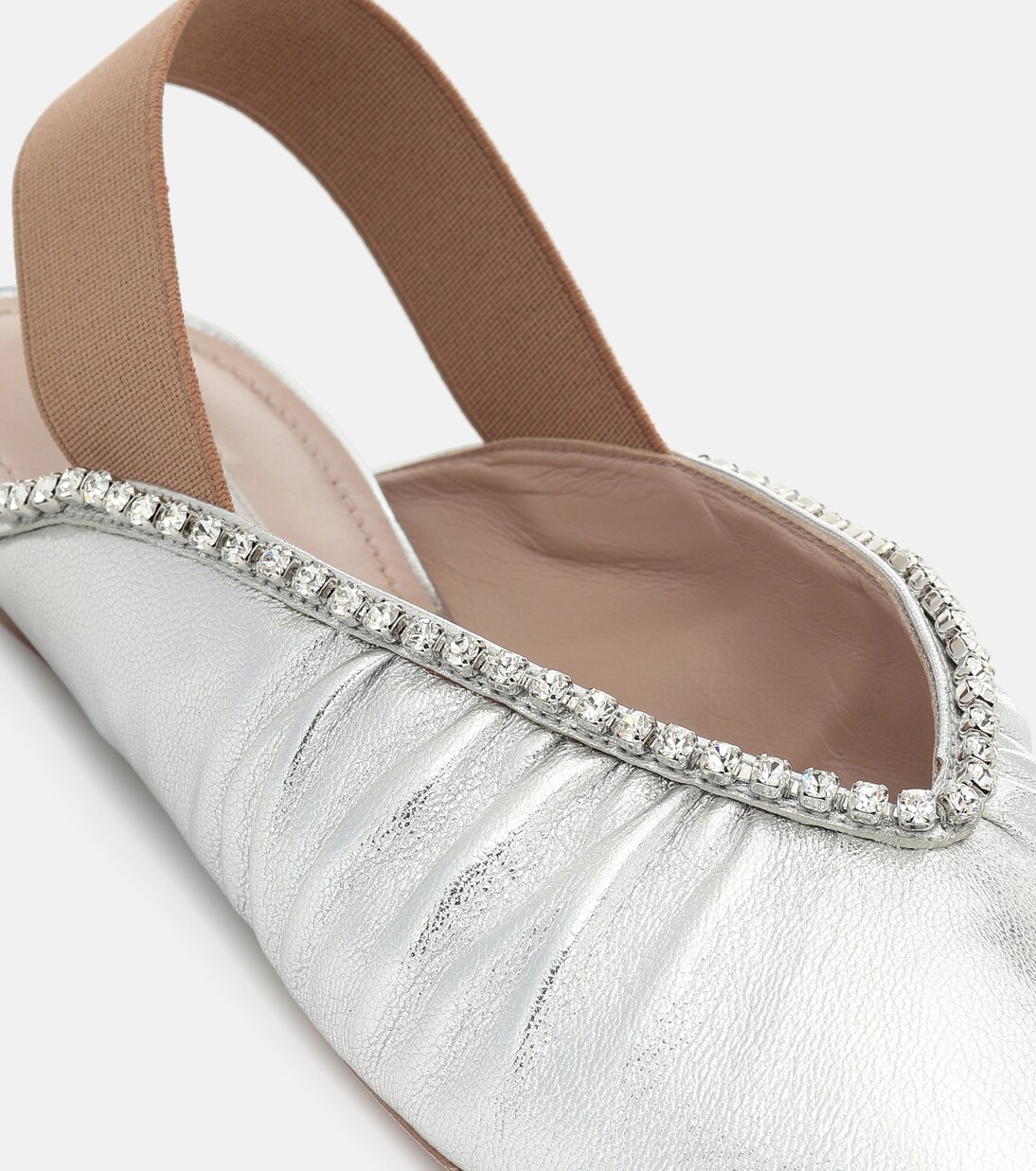 Slingback-Ballerinas aus Leder | Miu Miu