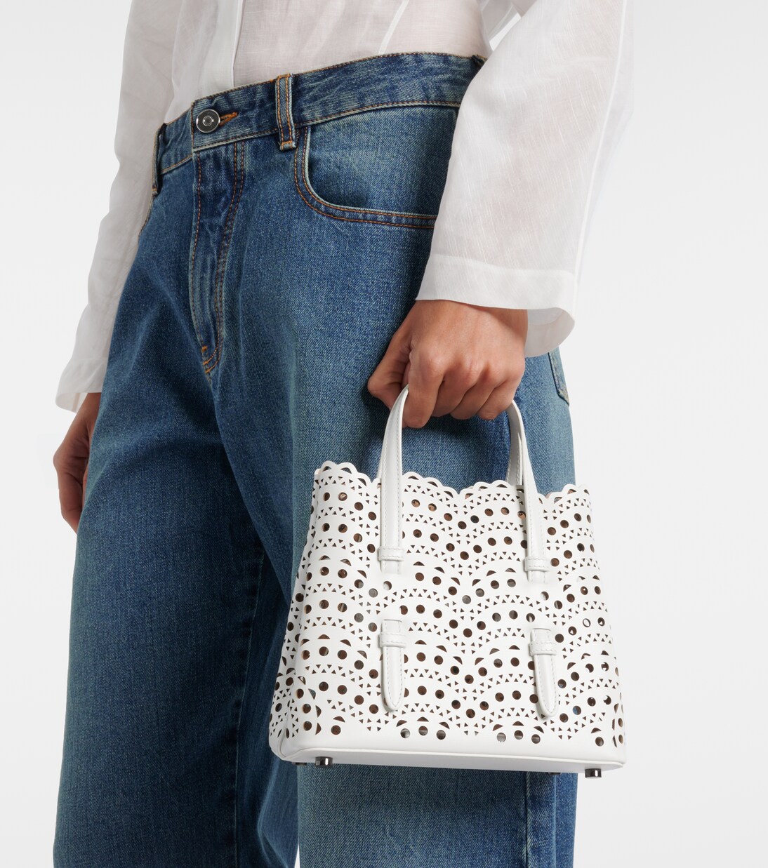 Le Mina 20 New Vienne leather tote bag | Alaïa