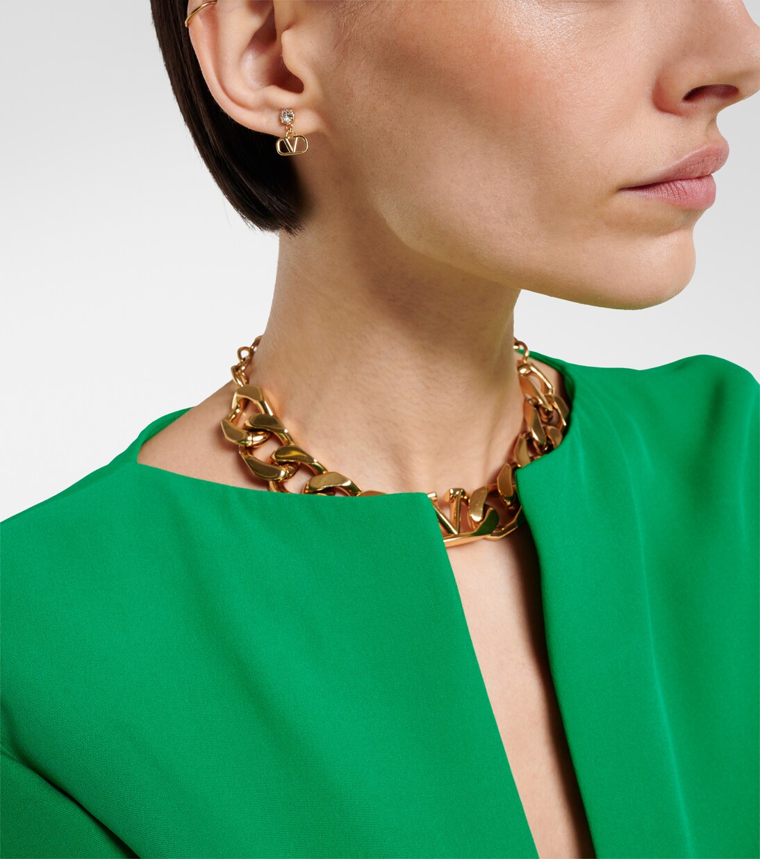 Ohrringe VLogo Signature mit Kristallen | Valentino
