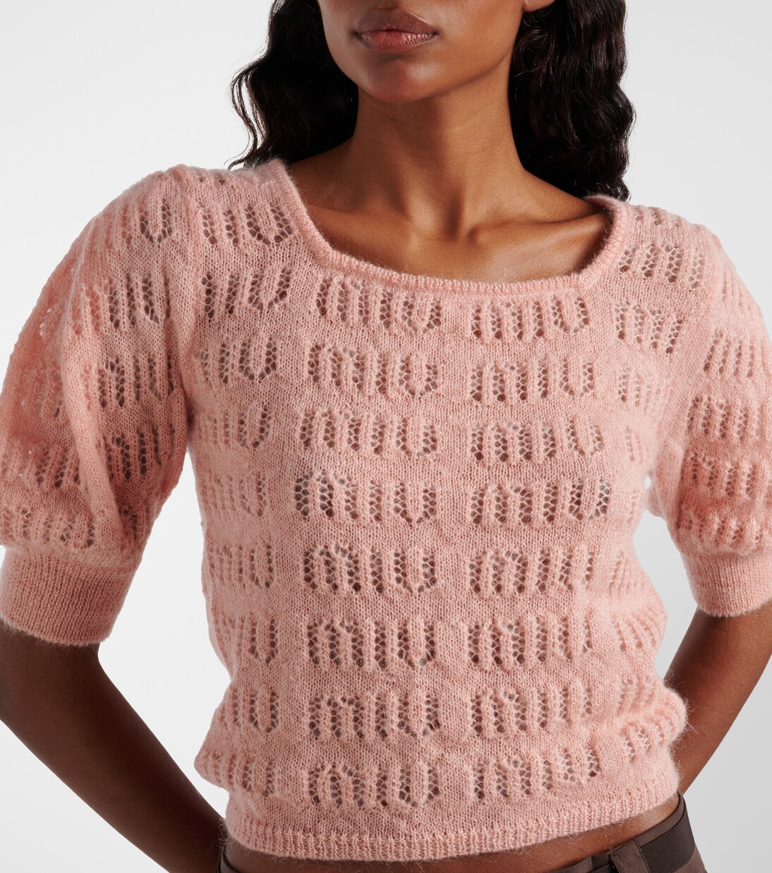 Top en mohair mélangé | Miu Miu