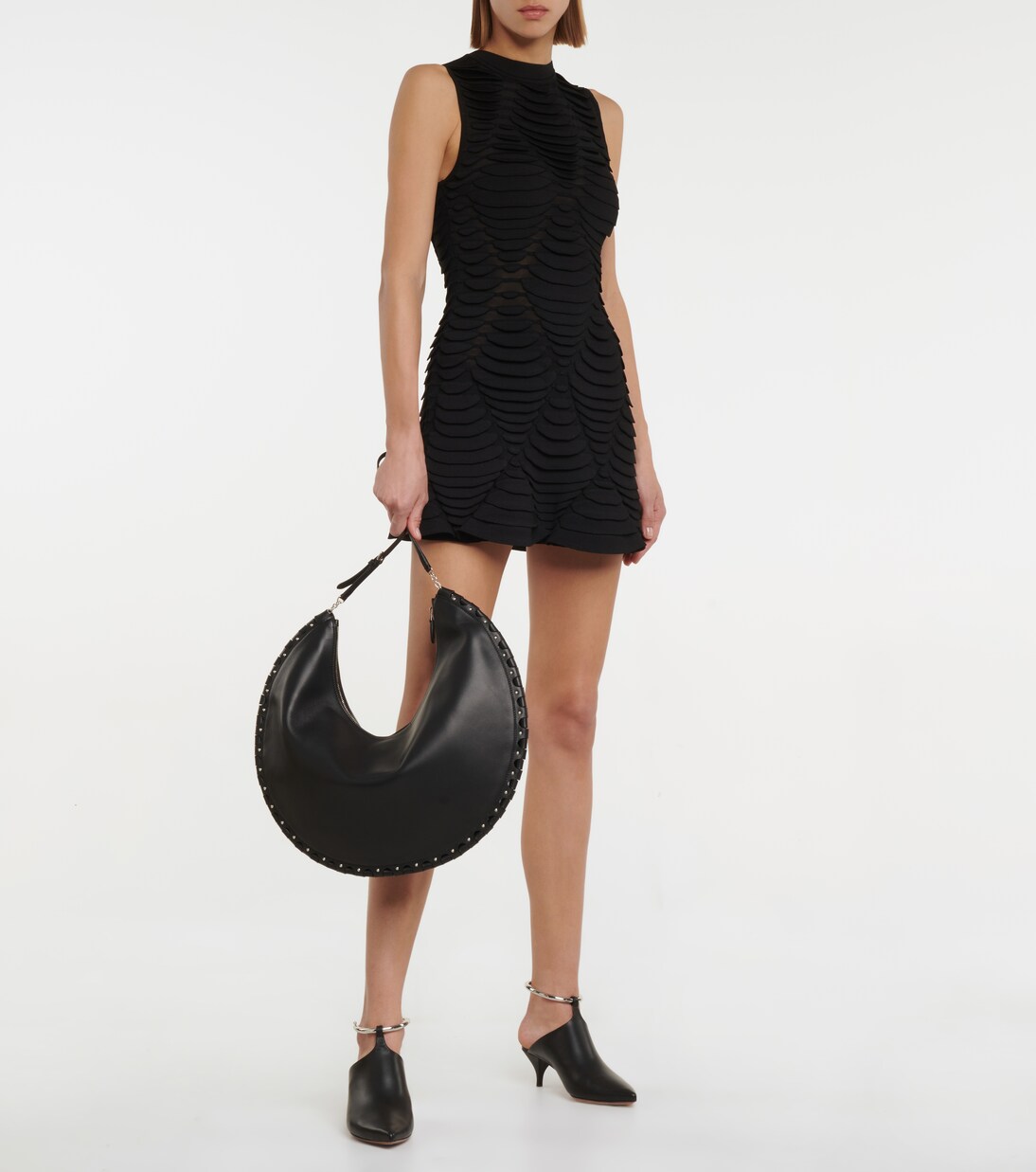 Le Demi-Lune Large leather shoulder bag | Alaïa