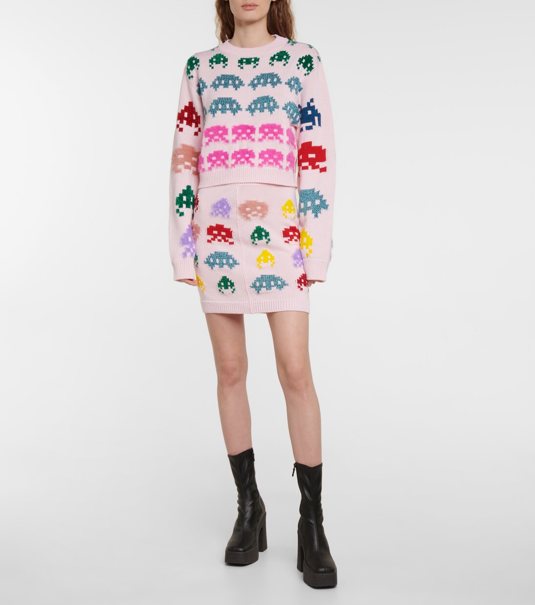 Minifalda de punto en mezcla de lana | Stella McCartney