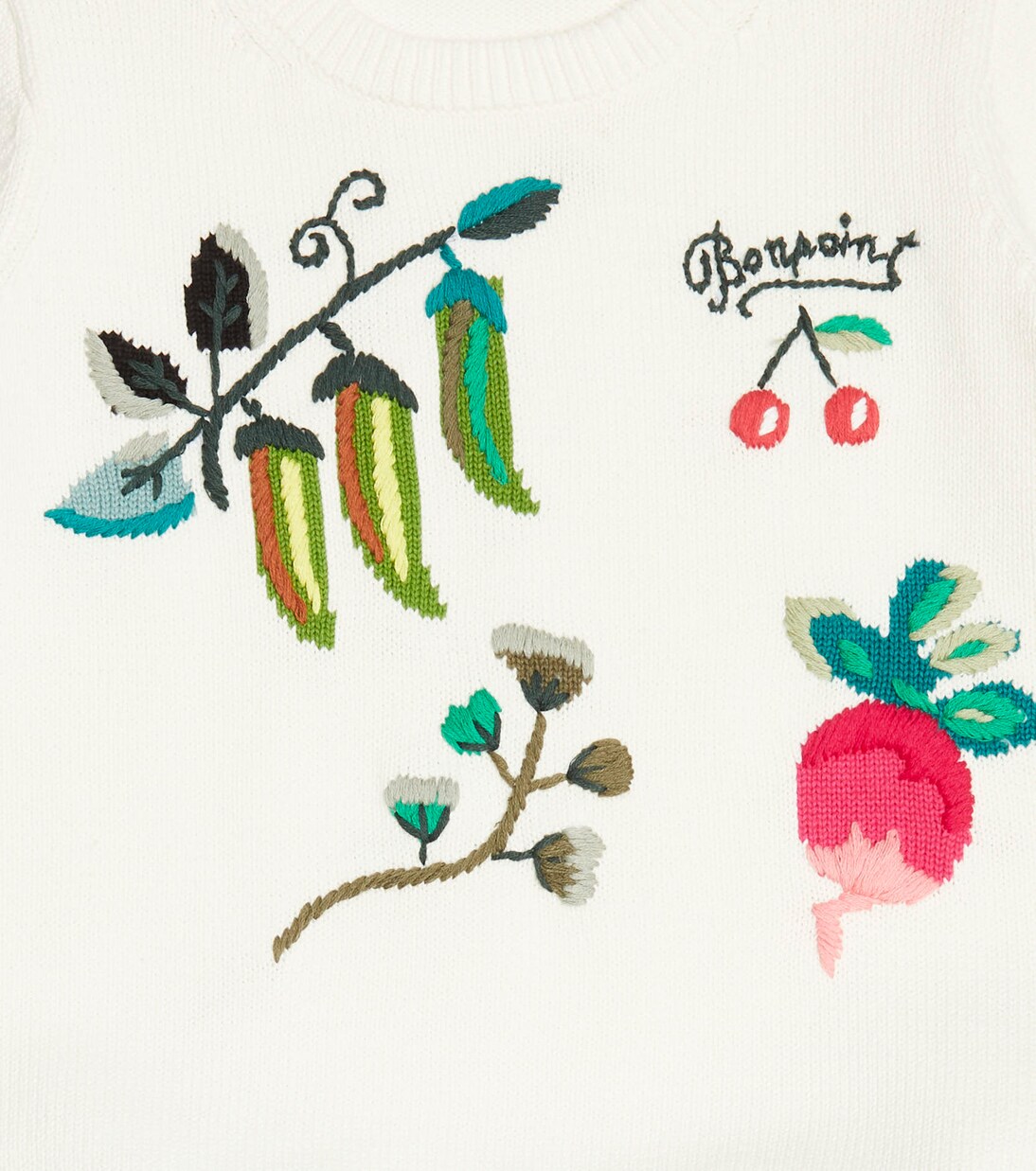 Akita intarsia-knit cotton sweater | Bonpoint