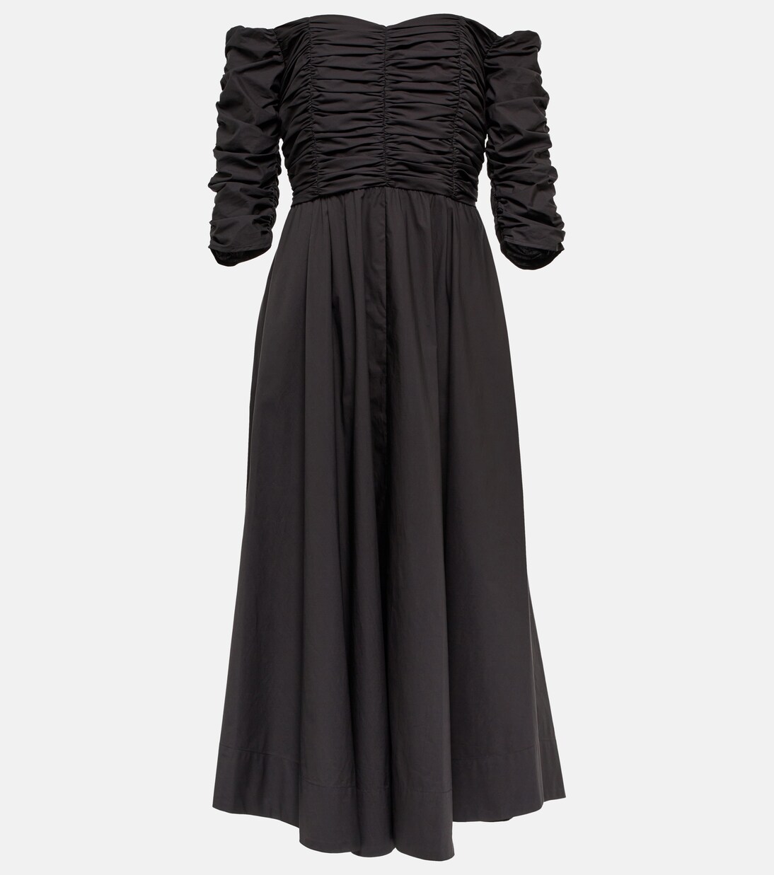 Robe midi Poplin Power à encolure bardot | Dorothee Schumacher