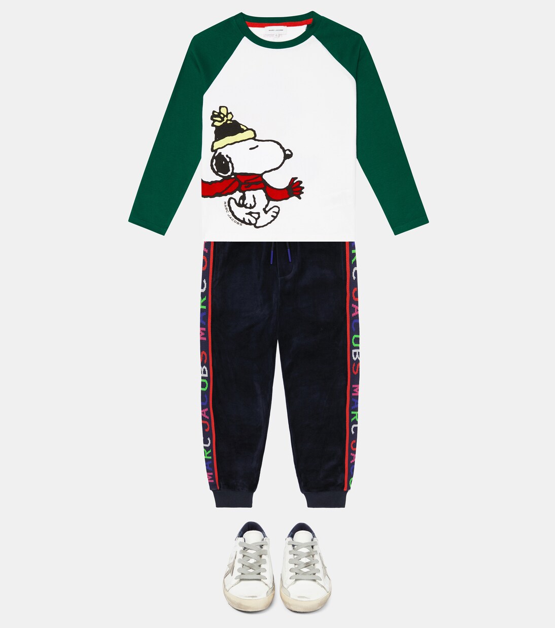 Logo velour sweatpants | Marc Jacobs Kids