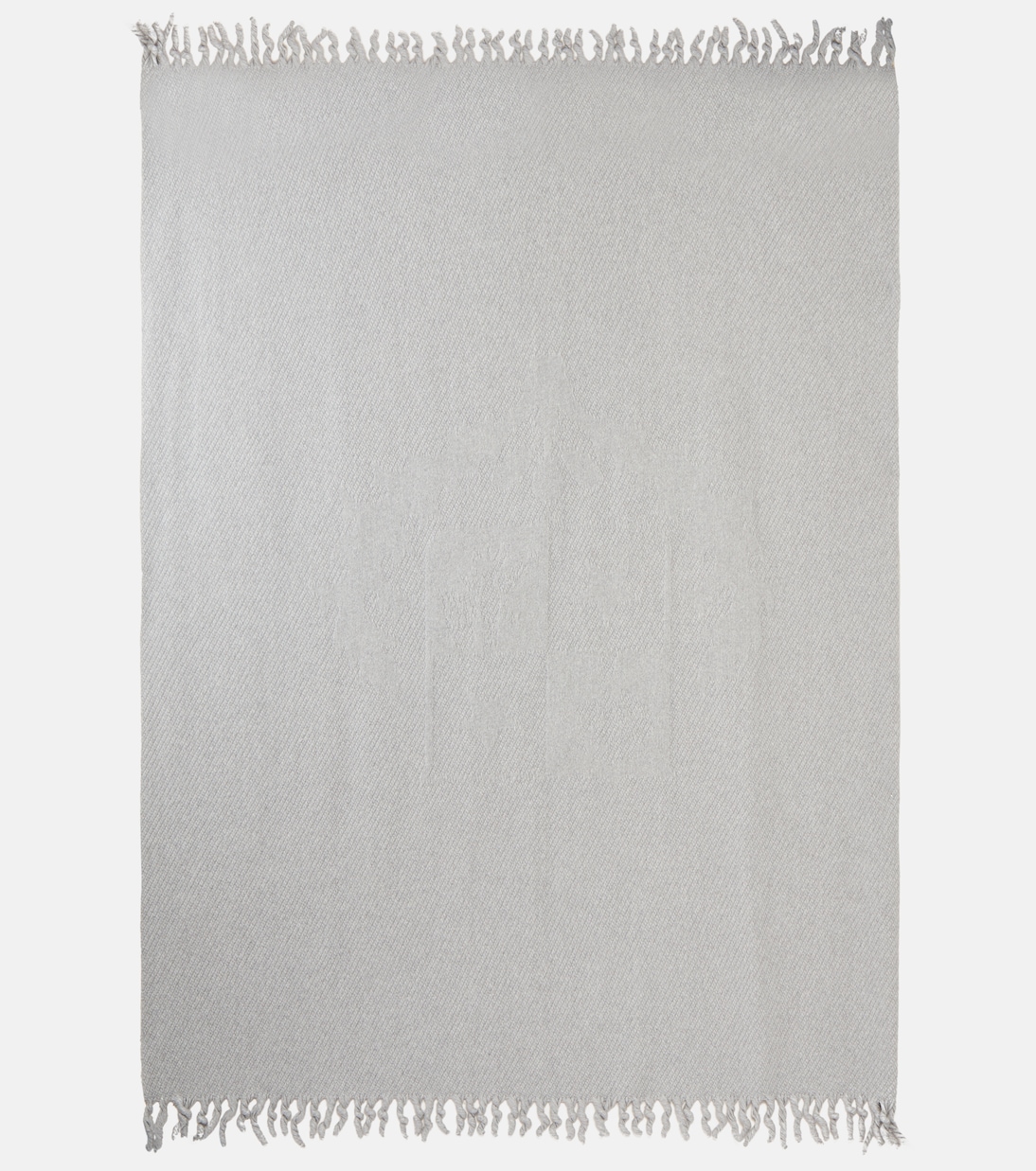 Logo jacquard cashmere throw | Loro Piana