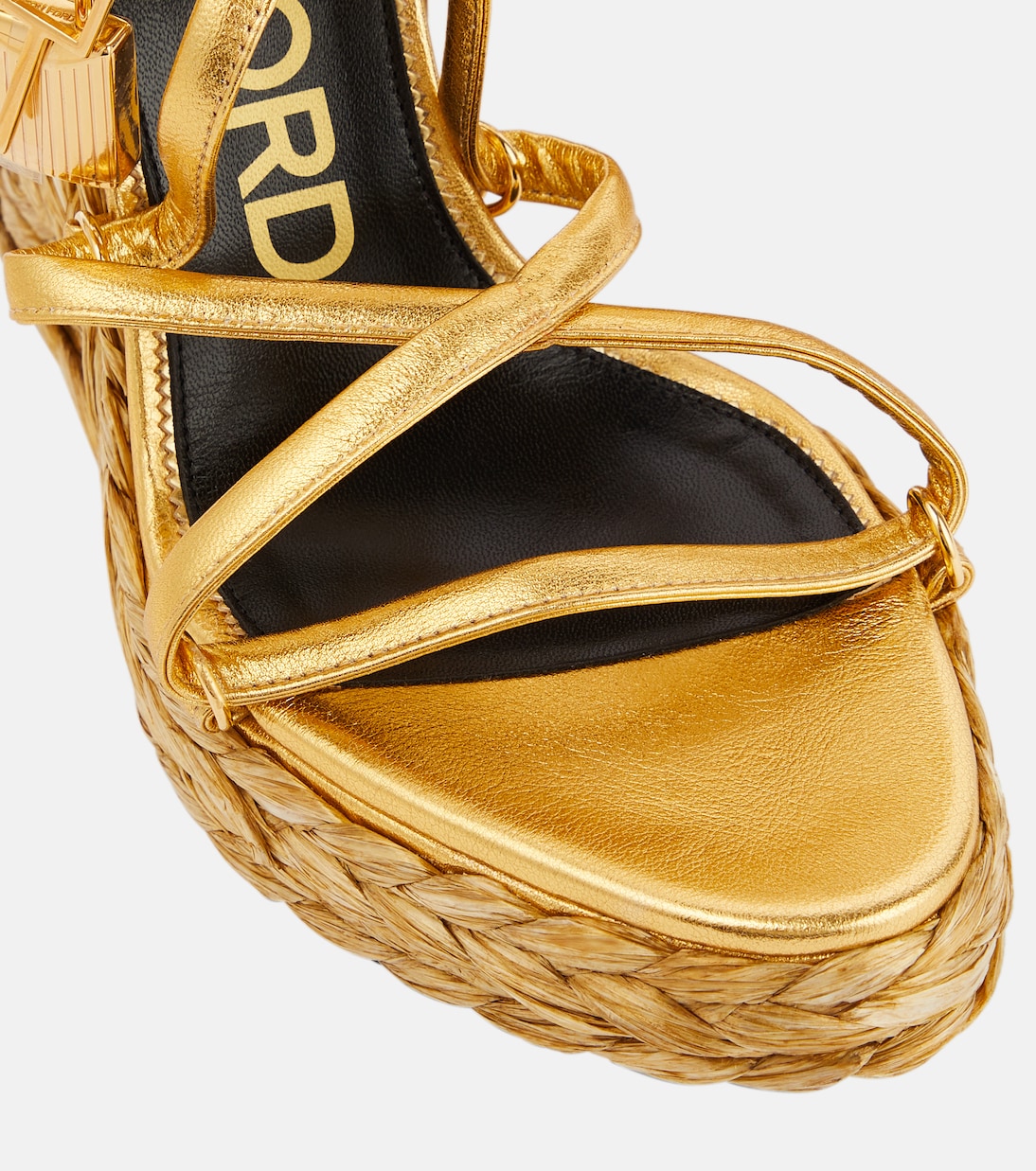 Padlock leather wedge sandals | Tom Ford