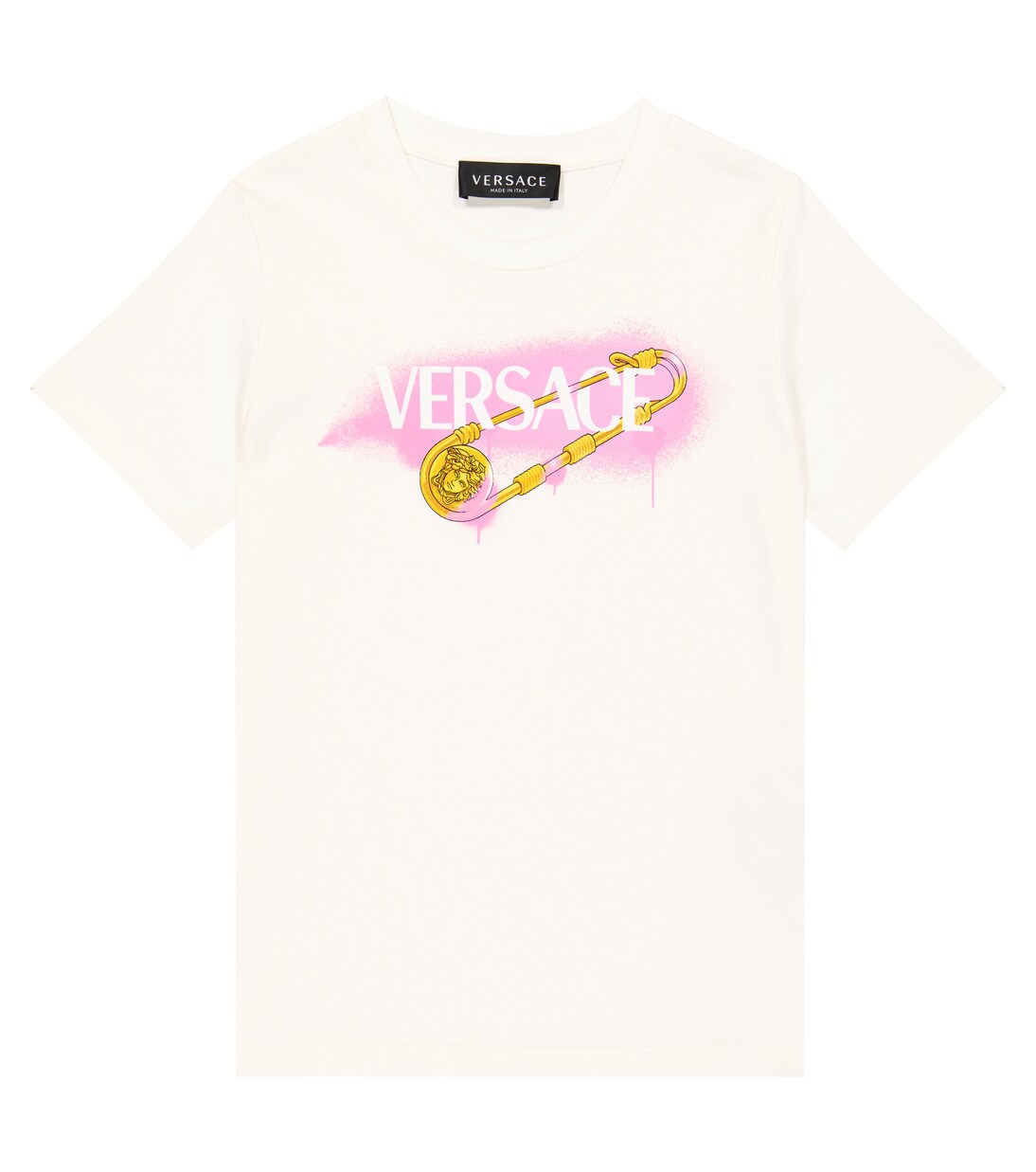 Safety Pin cotton jersey T-shirt | Versace Kids