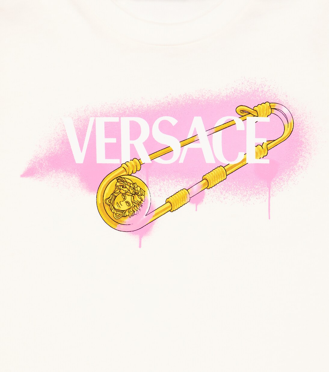 Safety Pin cotton jersey T-shirt | Versace Kids