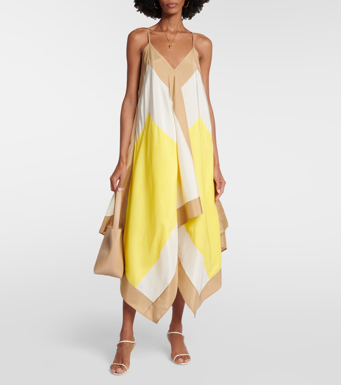 Robe longue Devonshire en soie | Joseph