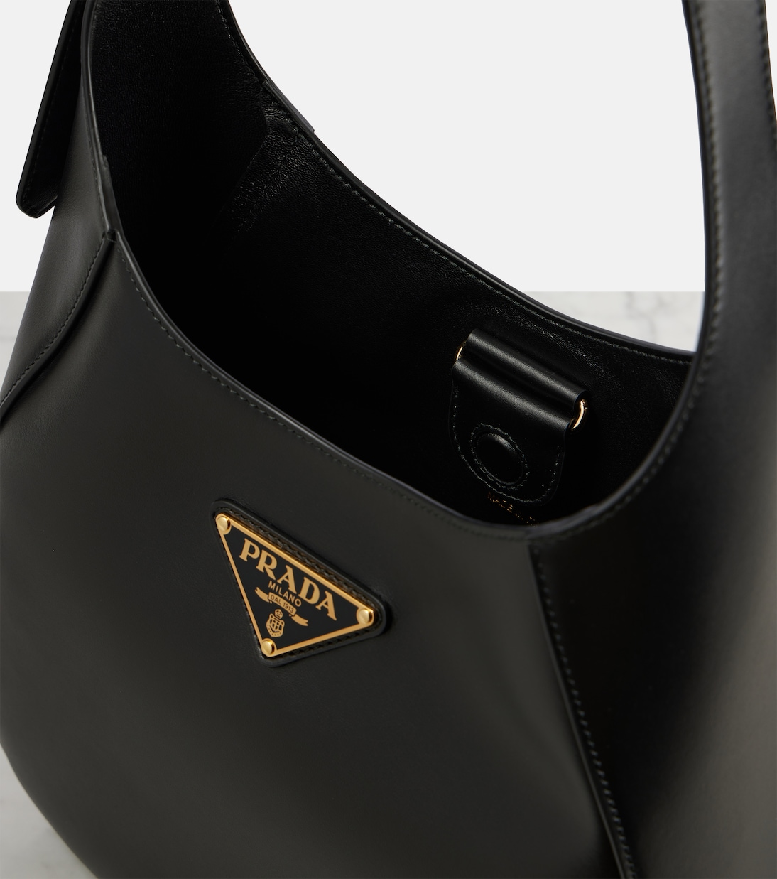 City Medium leather shoulder bag  | Prada