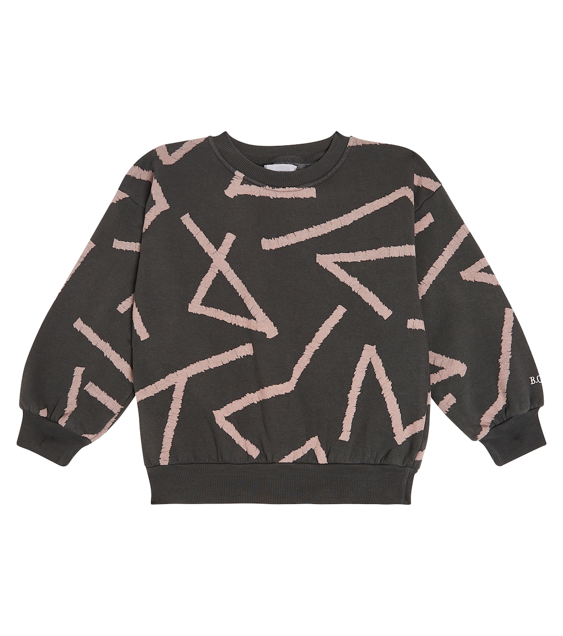 Lines printed cotton sweatshirt | Bobo Choses