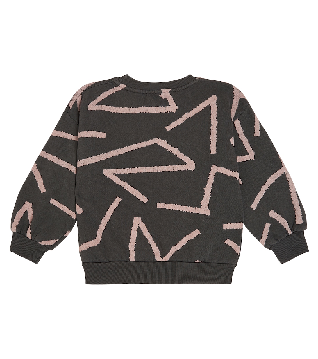 Lines printed cotton sweatshirt | Bobo Choses