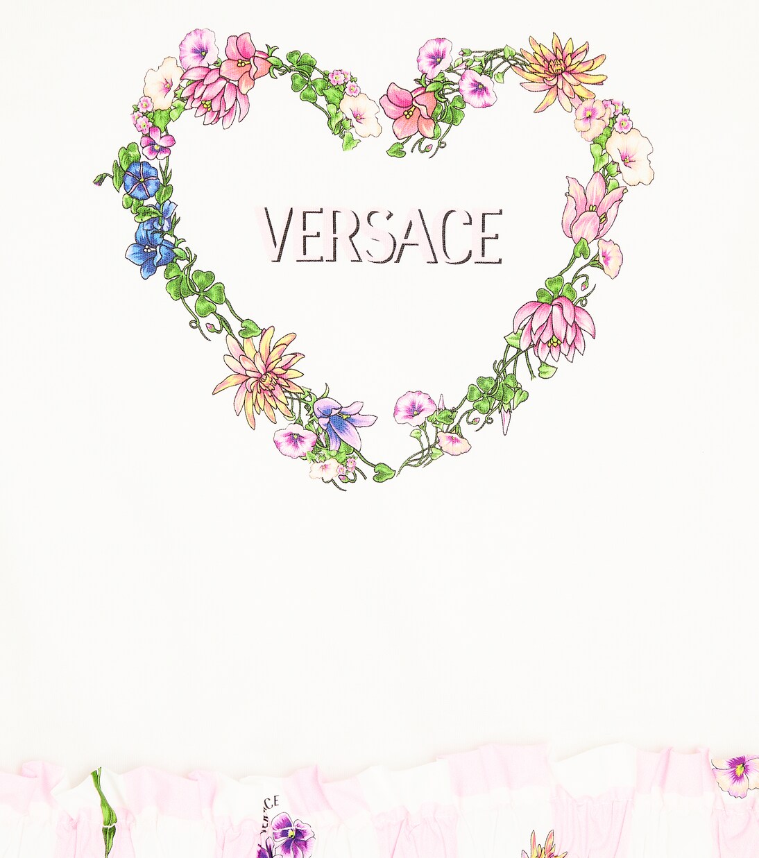 Logo cotton dress | Versace Kids