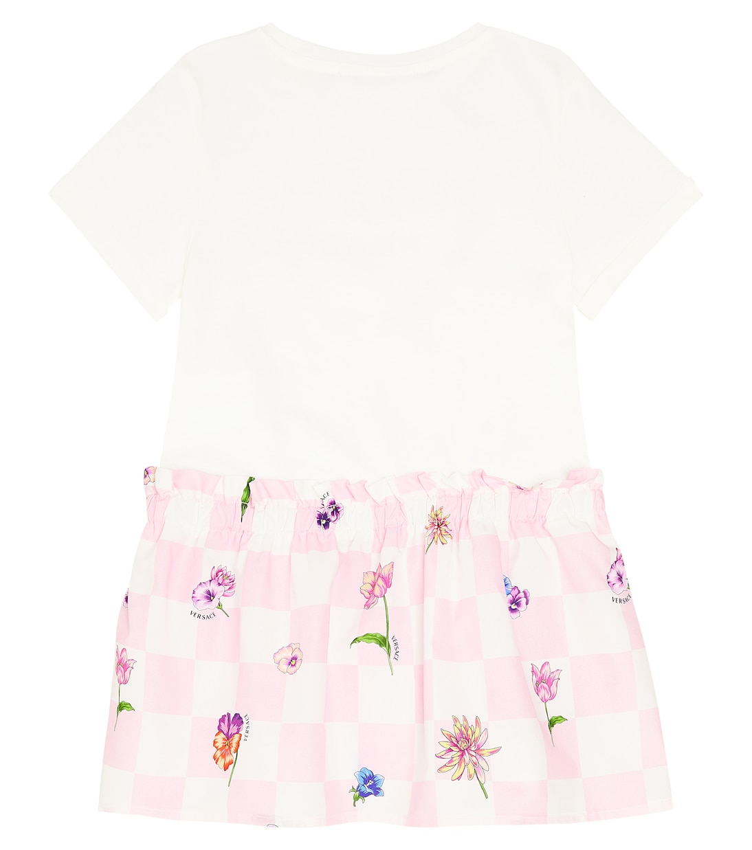 Logo cotton dress | Versace Kids
