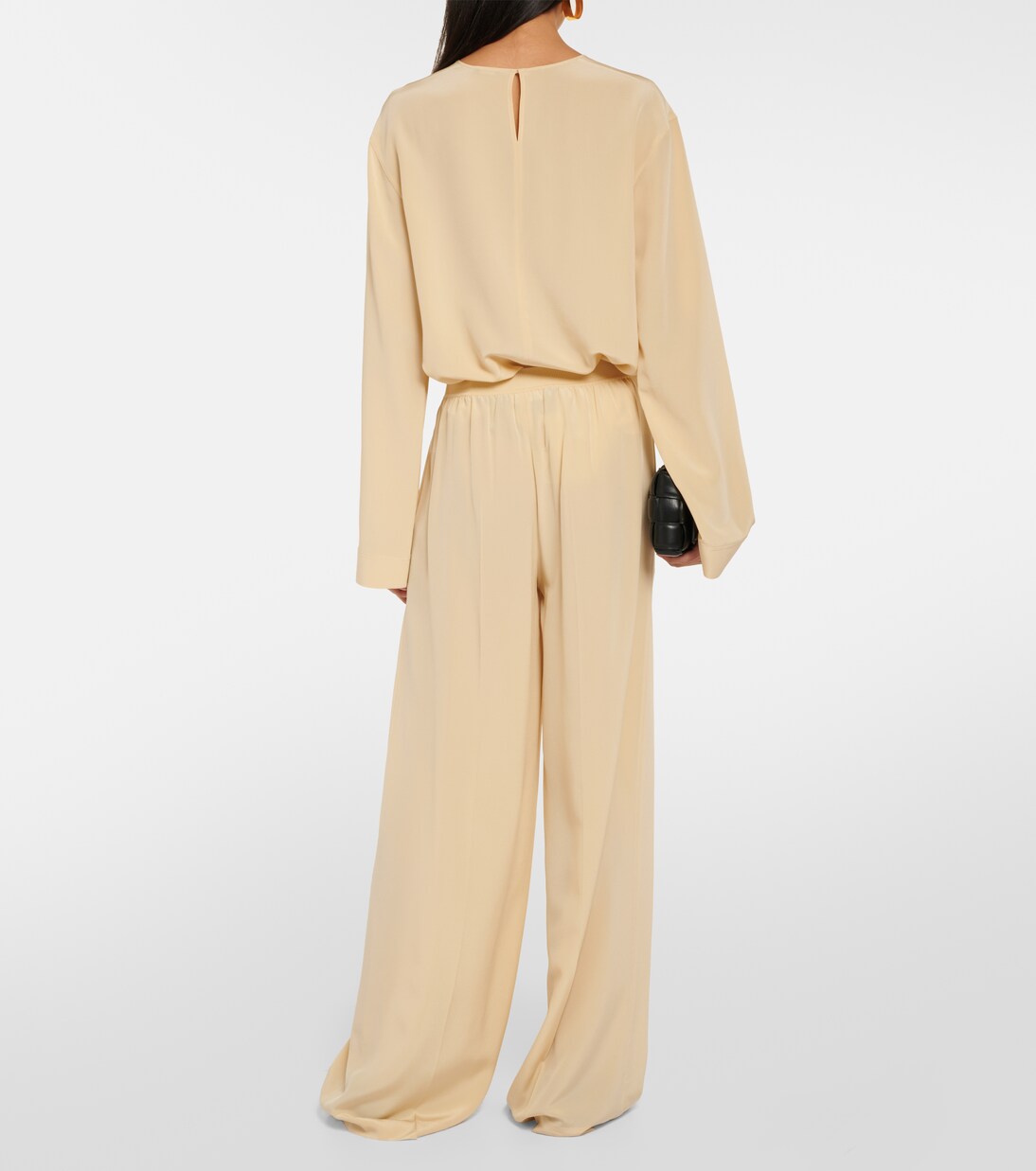 Pantalon ample Hulin en crêpe de soie | Joseph