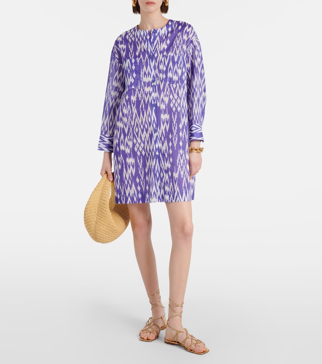 Robe chemise Hurricane imprimée en coton | Eres