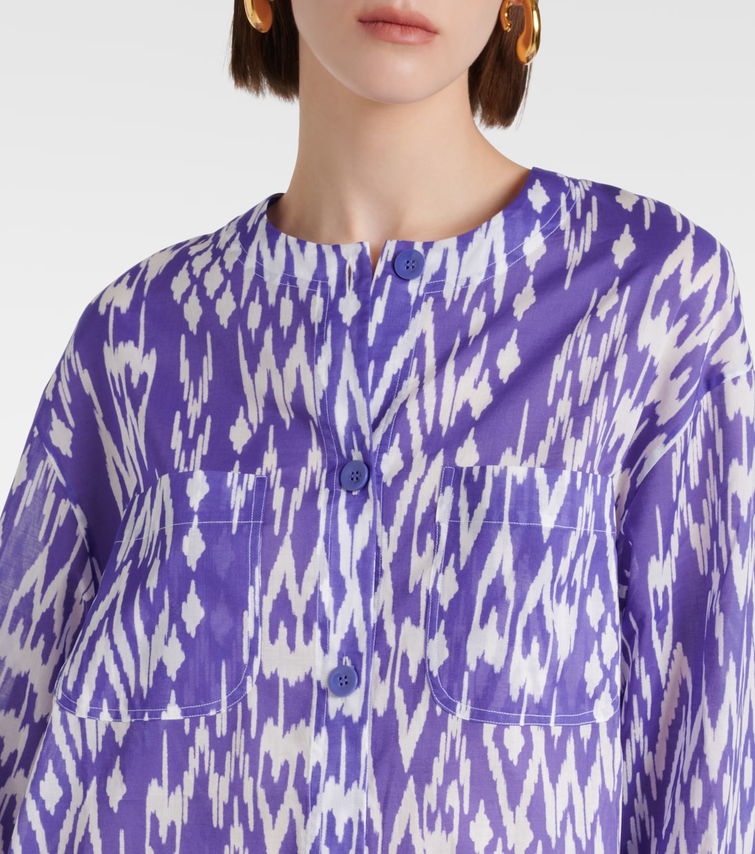 Robe chemise Hurricane imprimée en coton | Eres