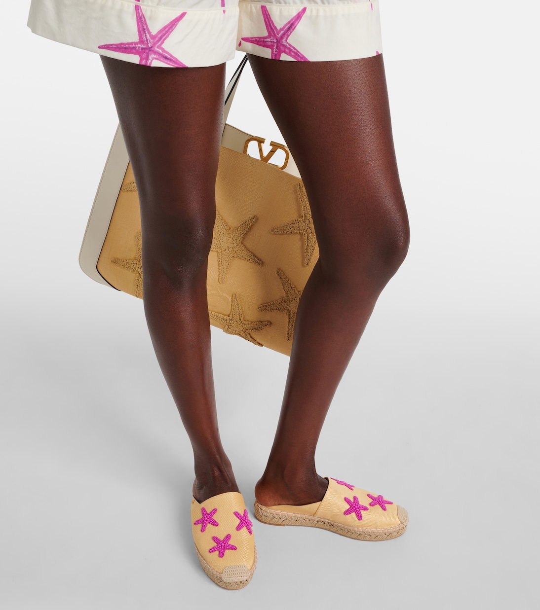 Starfish珠饰草编鞋 | Valentino Garavani