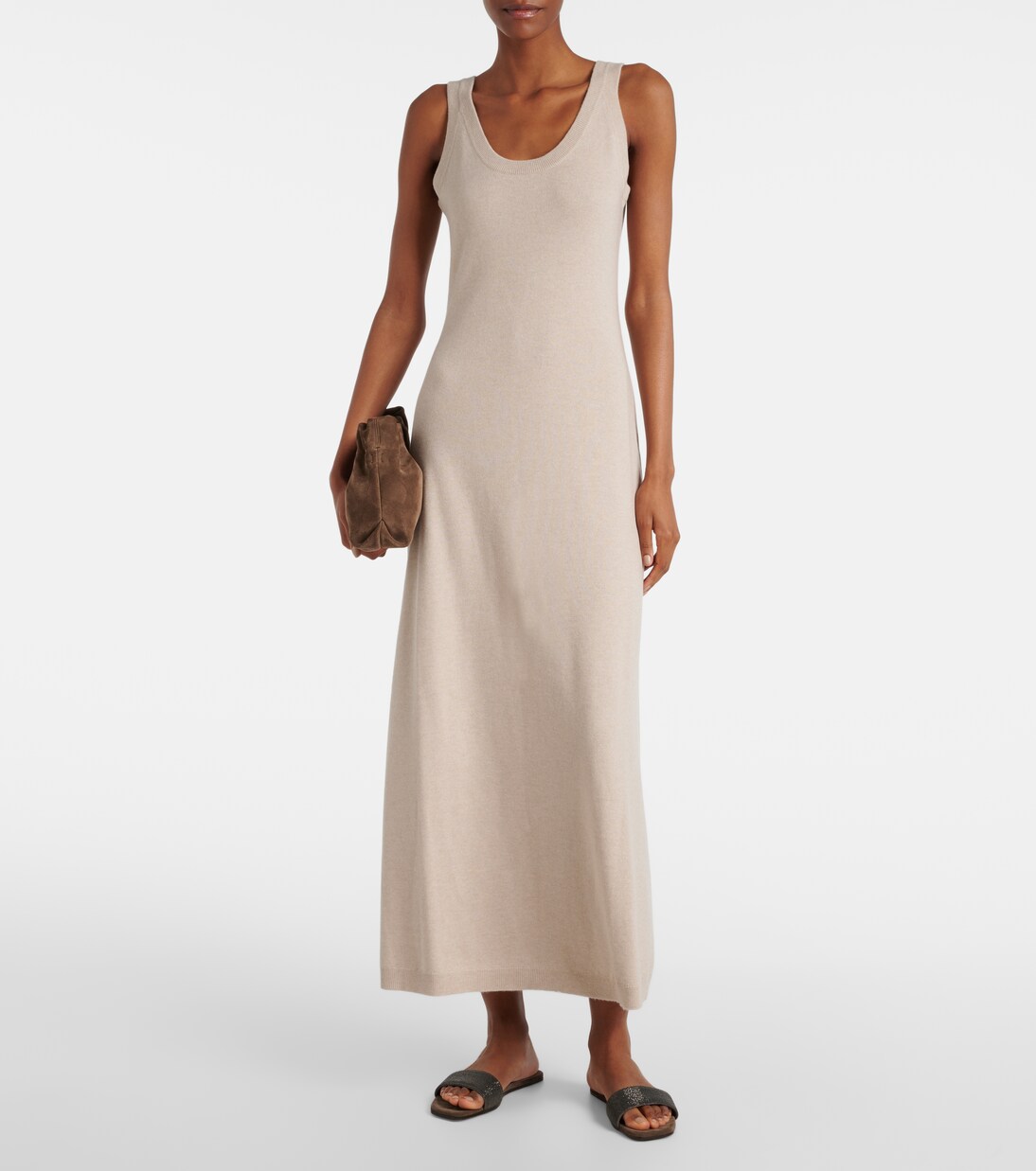 Robe midi en cachemire | Brunello Cucinelli
