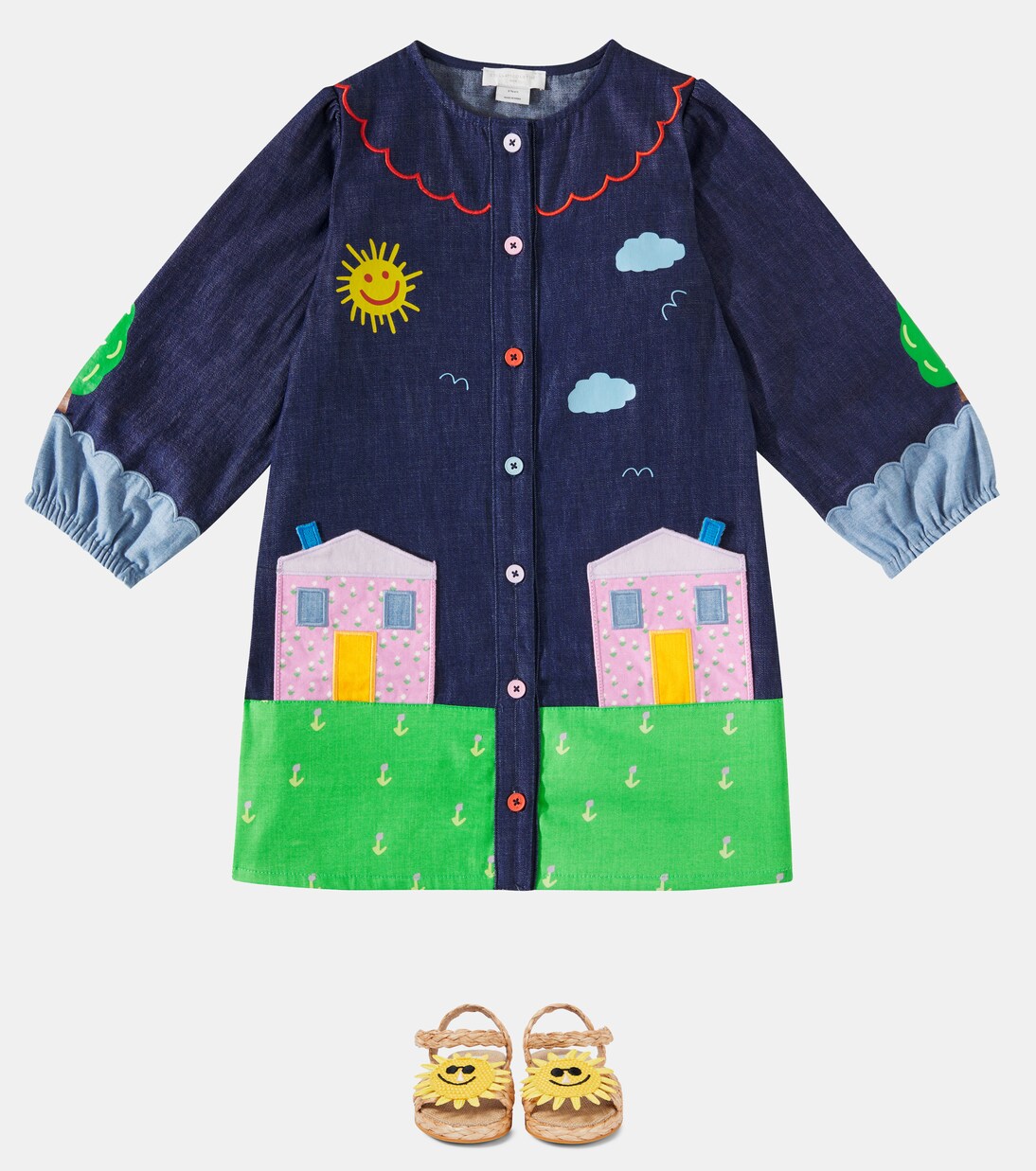 Robe imprimée en jean | Stella McCartney Kids