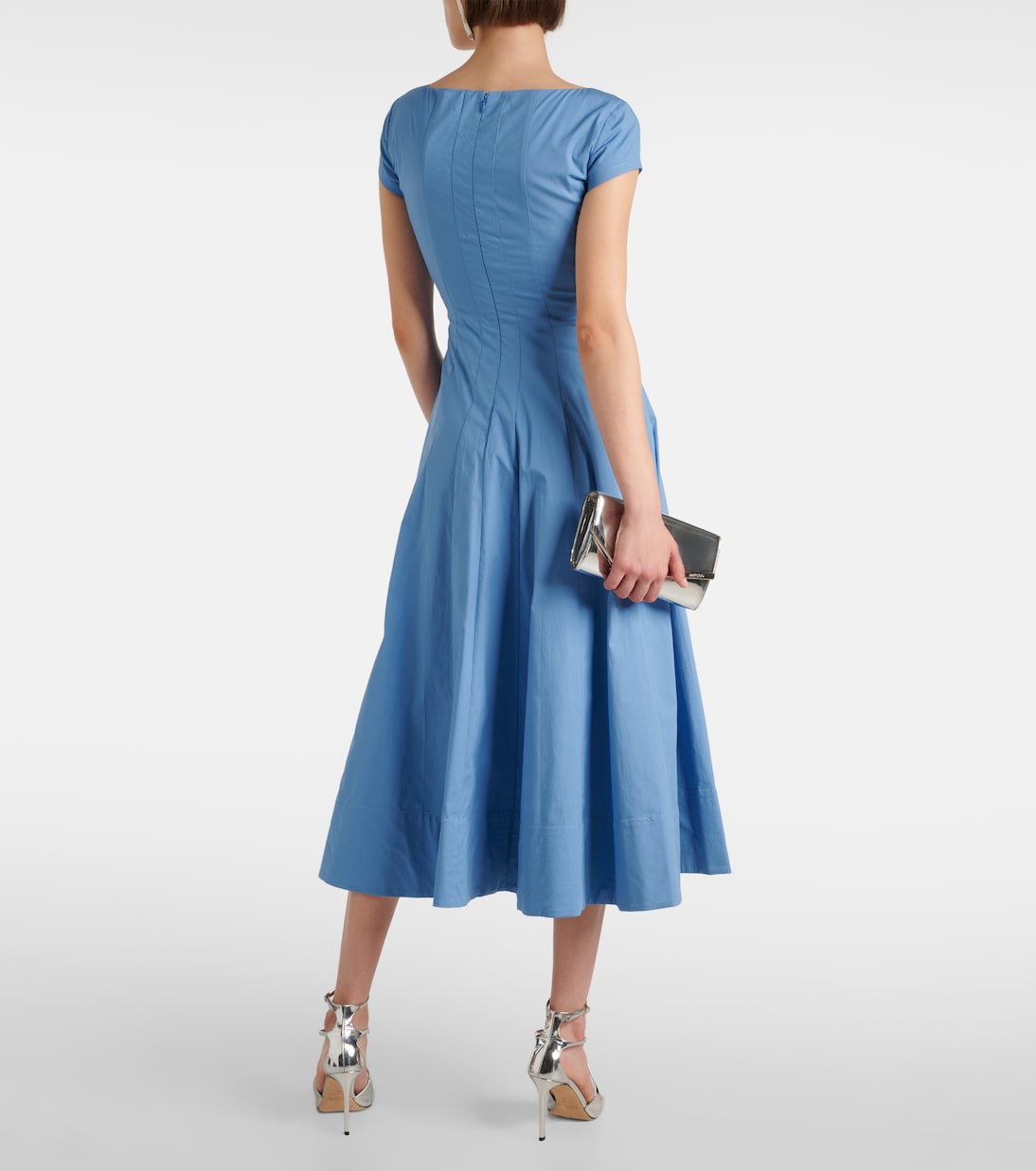 Vestido midi Wells de algodón | Staud