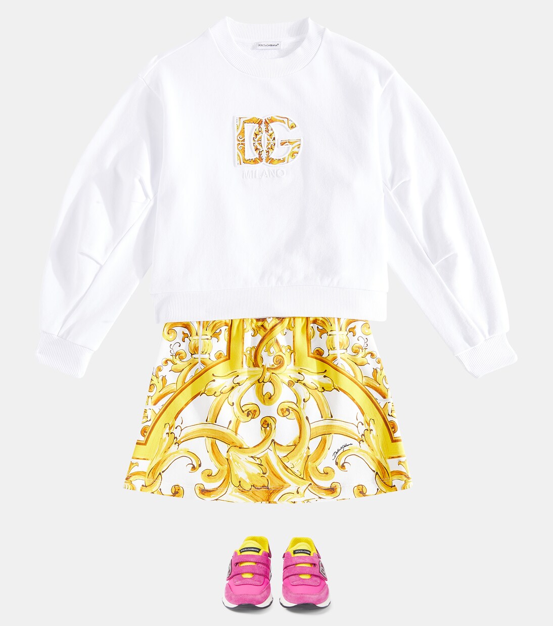 Majolica cotton jersey skirt | Dolce&Gabbana Kids