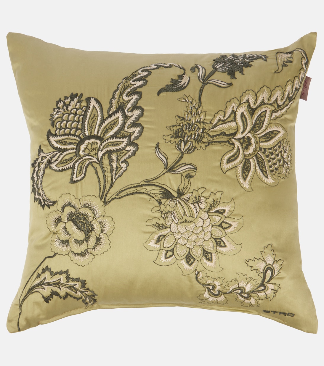 Embroidered cotton satin cushion | Etro