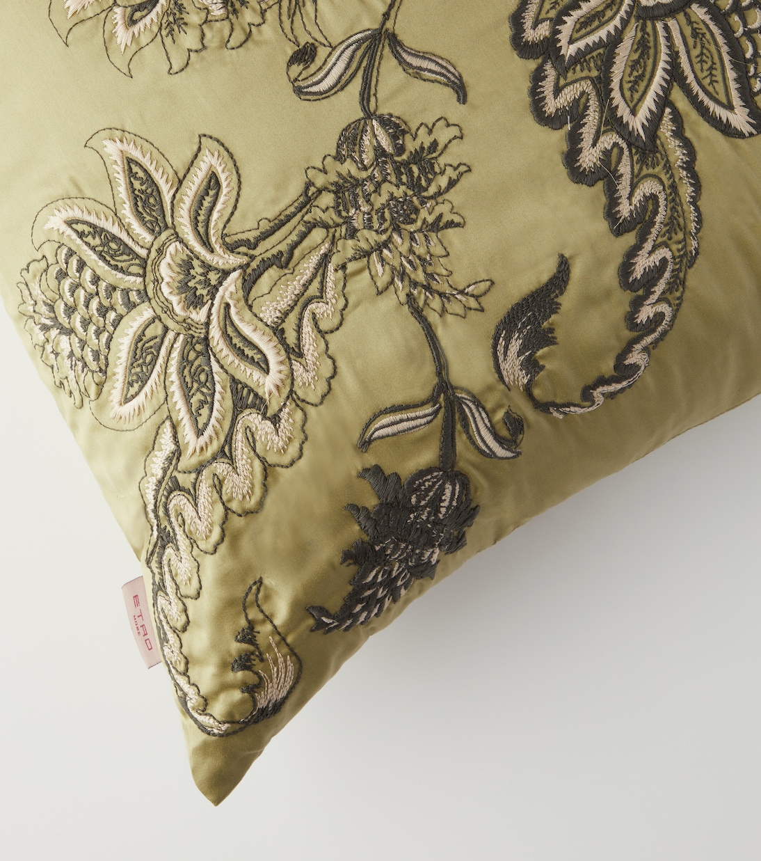 Embroidered cotton satin cushion | Etro