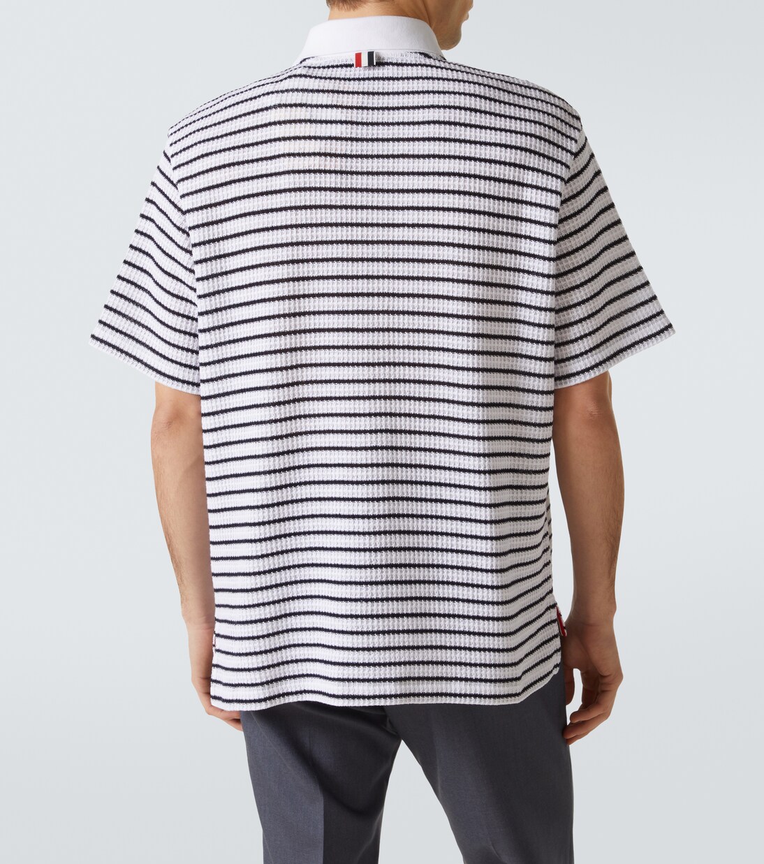 Polo gofrado de algodón a rayas | Thom Browne