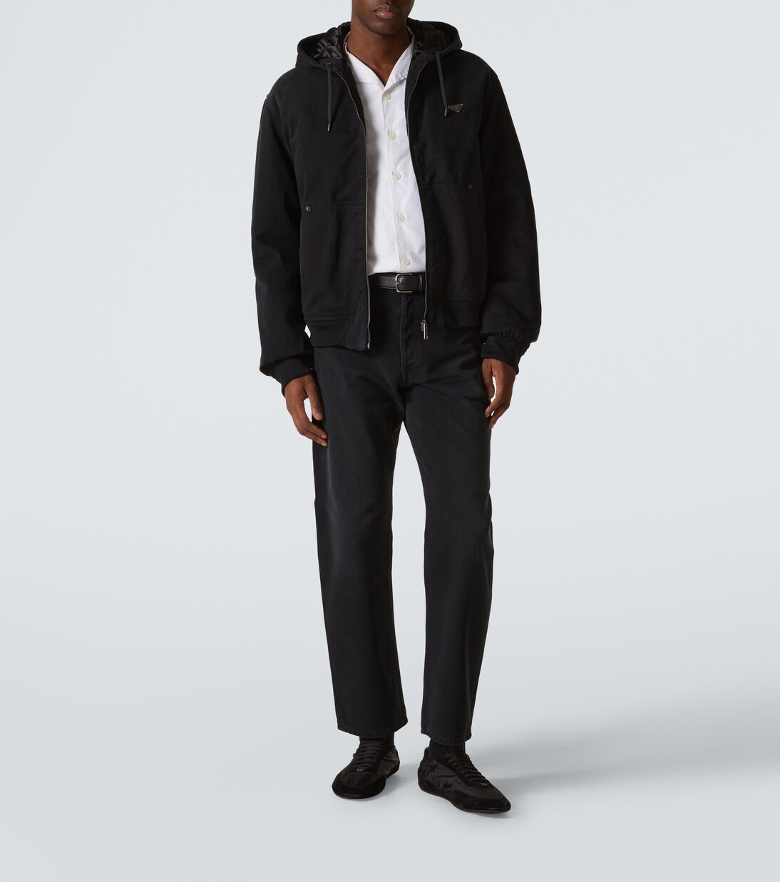 Chaqueta con capucha de algodón | Prada