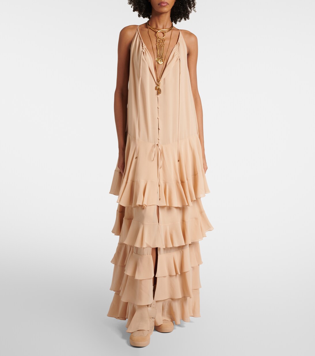 Maxikleid aus Seiden-Georgette | Chloé