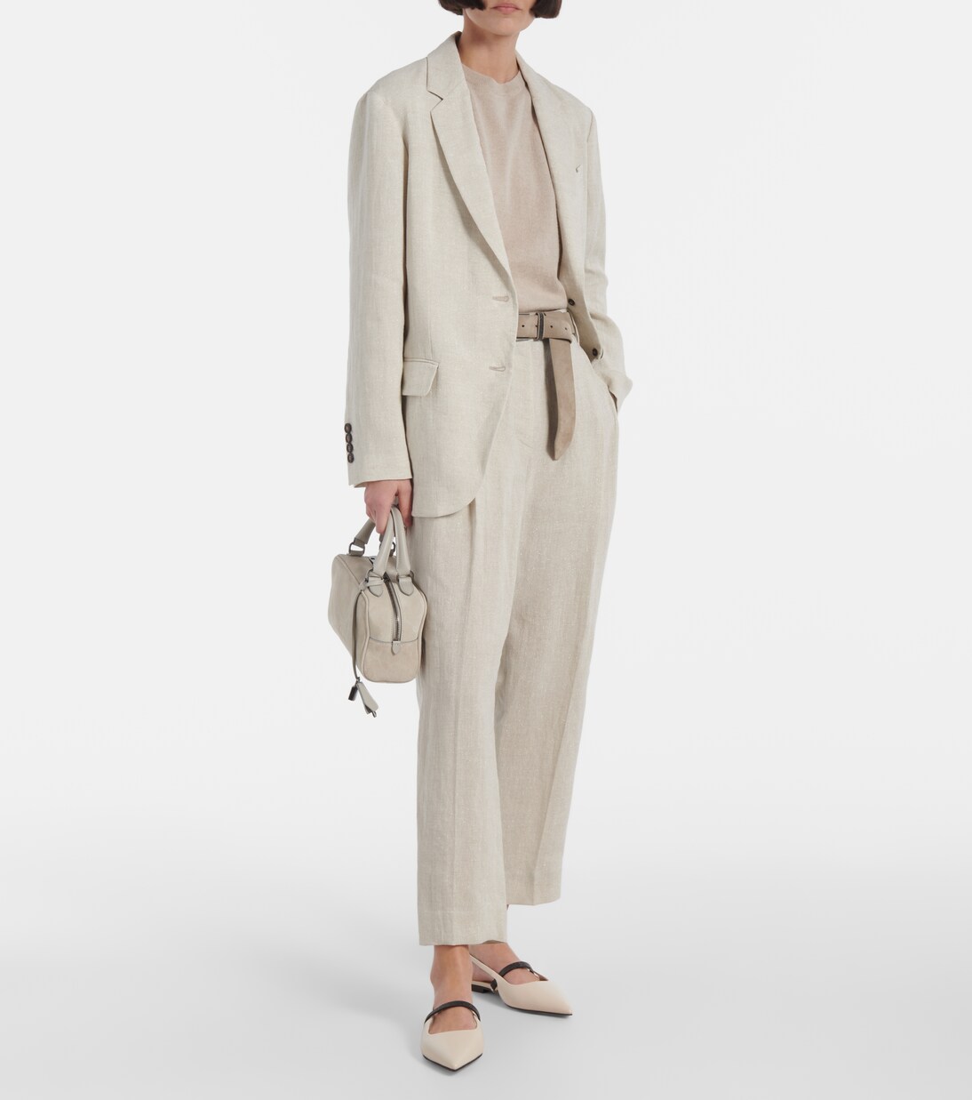 جاكيت بليزر من الكتّان المخلوط | Brunello Cucinelli